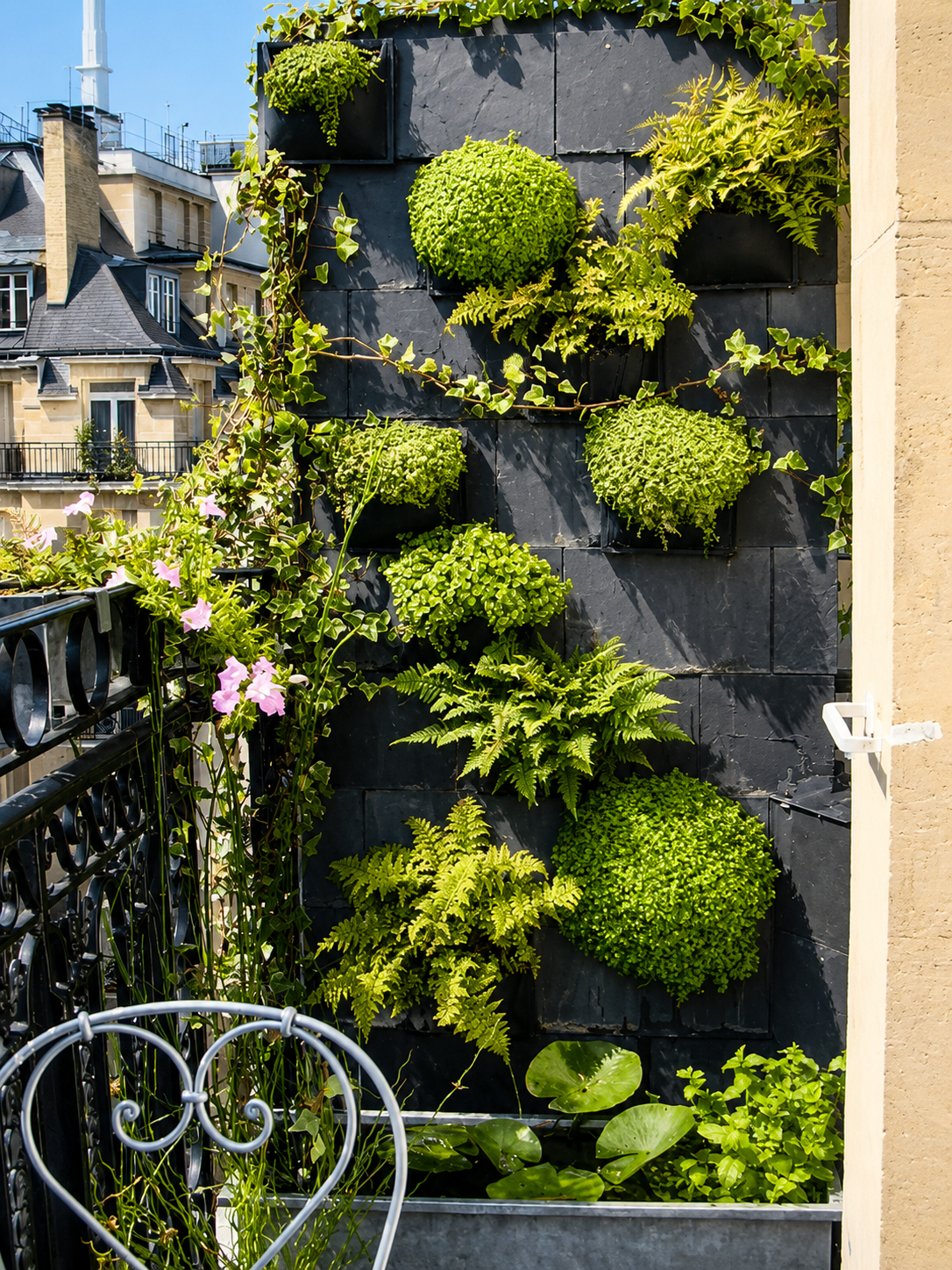 Aménagement d'un balcon parisien